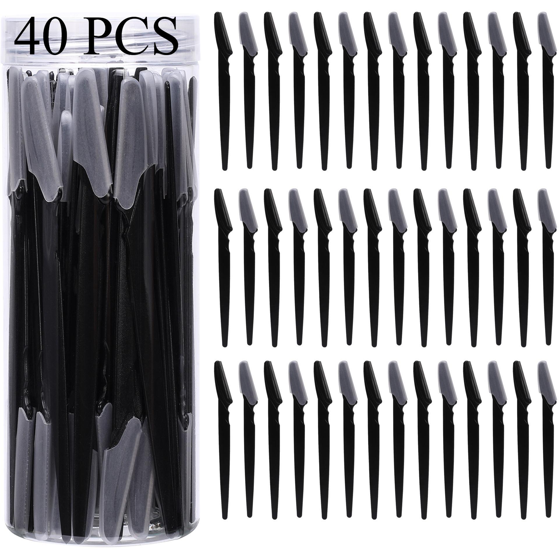 3/30/40 Pièces Tondeuse à sourcils Outil de beauté cosmétique Rasoir à sourcils sûr Épilation du visage et du corps Lames de rasoir Couteau de mise en forme des sourcils