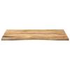 VidaXL Dessus de bureau avec courbe 100x80x2,5 cm manguier massif brut 370205