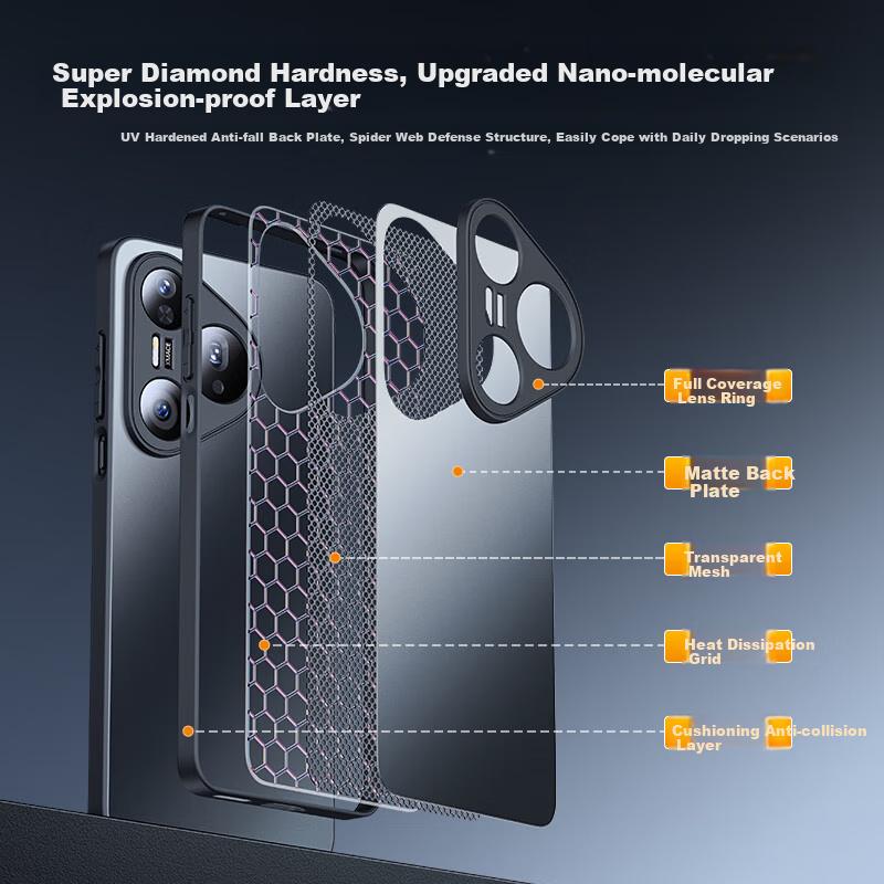 Phone Case for Huawei Pura80 Ultra, Straight Edge Silicone Ultra-Thin Lens Full Protection Anti-Drop Frosted Heat Dissipation Stylen