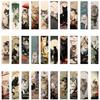 30PCS Japanese Style Cat Bookmarks European And Shadow Decoration Creative Landscape Bar Durable Reading Photography Accessories