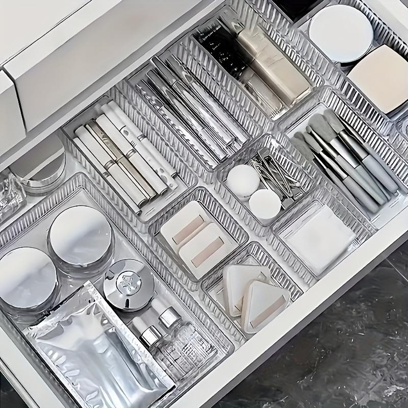 Akrylový Průhledný Multifunkční Organizér na Make-up Set Stolní Úložné Koše Organizéry do Zásuvek Krabice s Více Možnostmi Kombinace