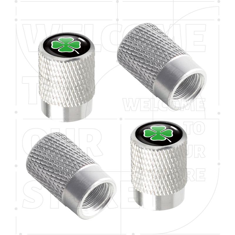 For Alfa Romeo Four-leaf Clover 156 159 Giulia LOGO 4pcs Car Wheel Tire Valve Aluminum Caps Tyre Stem Covers Airdust Waterproof ze2