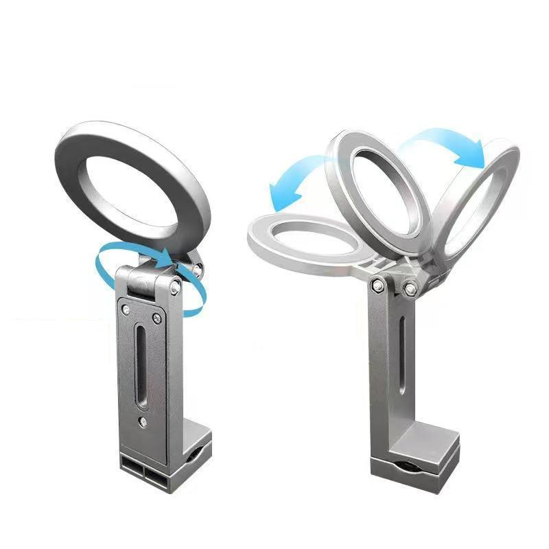 Magnetic Airplane Phone Holder Universal Travel Desk Cell Phone Mount Stand Foldable 360° Rotation Selfie Stick Phone Support