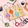 91pcs O Shaped Rings Beadable Silicone Circles with Holes for Pendants and Keychains Practical Keychain Accessories