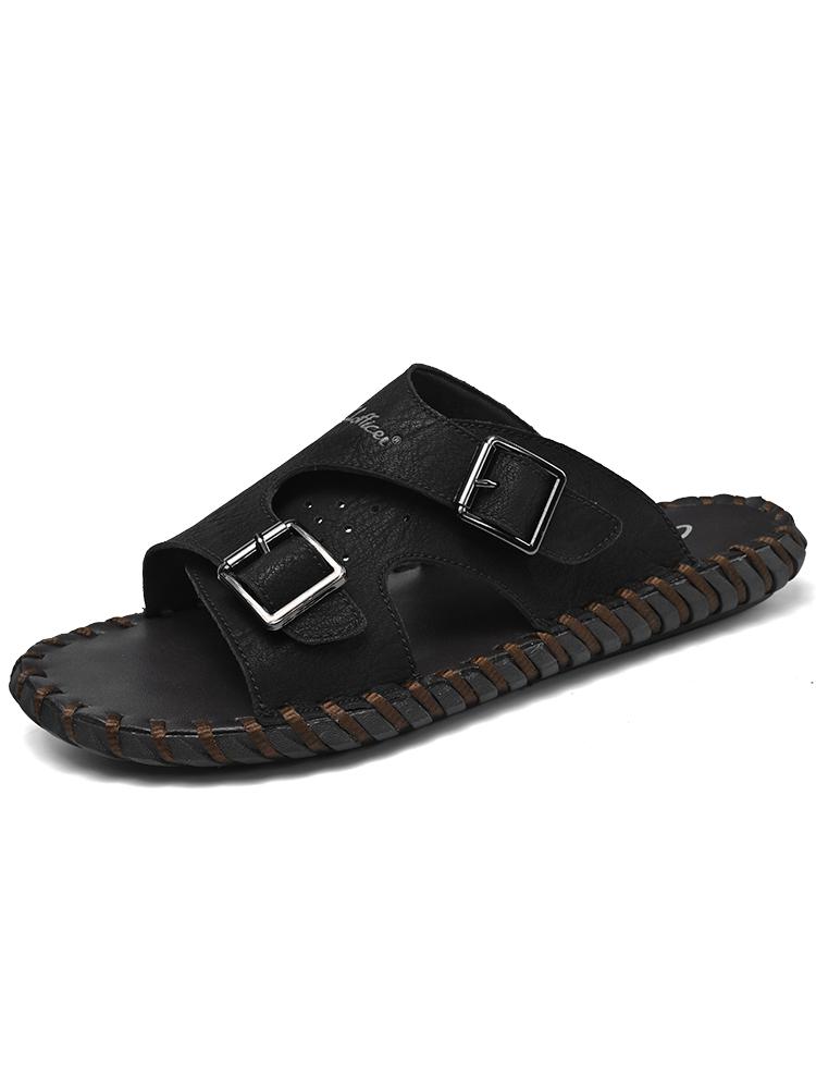 

Модные дышащие мужские тапочки летняя пляжная обувь для мужчин сандалии мужские шлепанцы для отдыха полузакрытые быстросохнущие мужские шлепанцы сандалии 44 чёрный