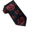 Sophisticated Silk Like Polyester Necktie with Rose Pattern Perfect For Gifting