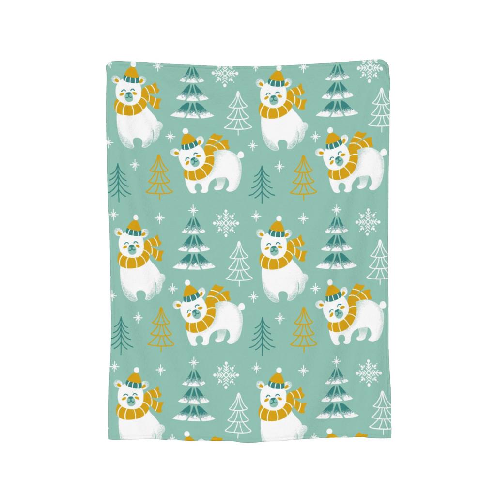 Christmas Cats Blankets Fleece  Winter  Multi-function Lightweight Throw Blankets for Bedding Car Rug Piece