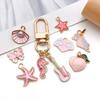 Pink Series DIY Jewelry Accessories: 20-Drop Oil Mix for Bracelets, Earrings, Keychains, Pendants, Butterflies & Unicorns