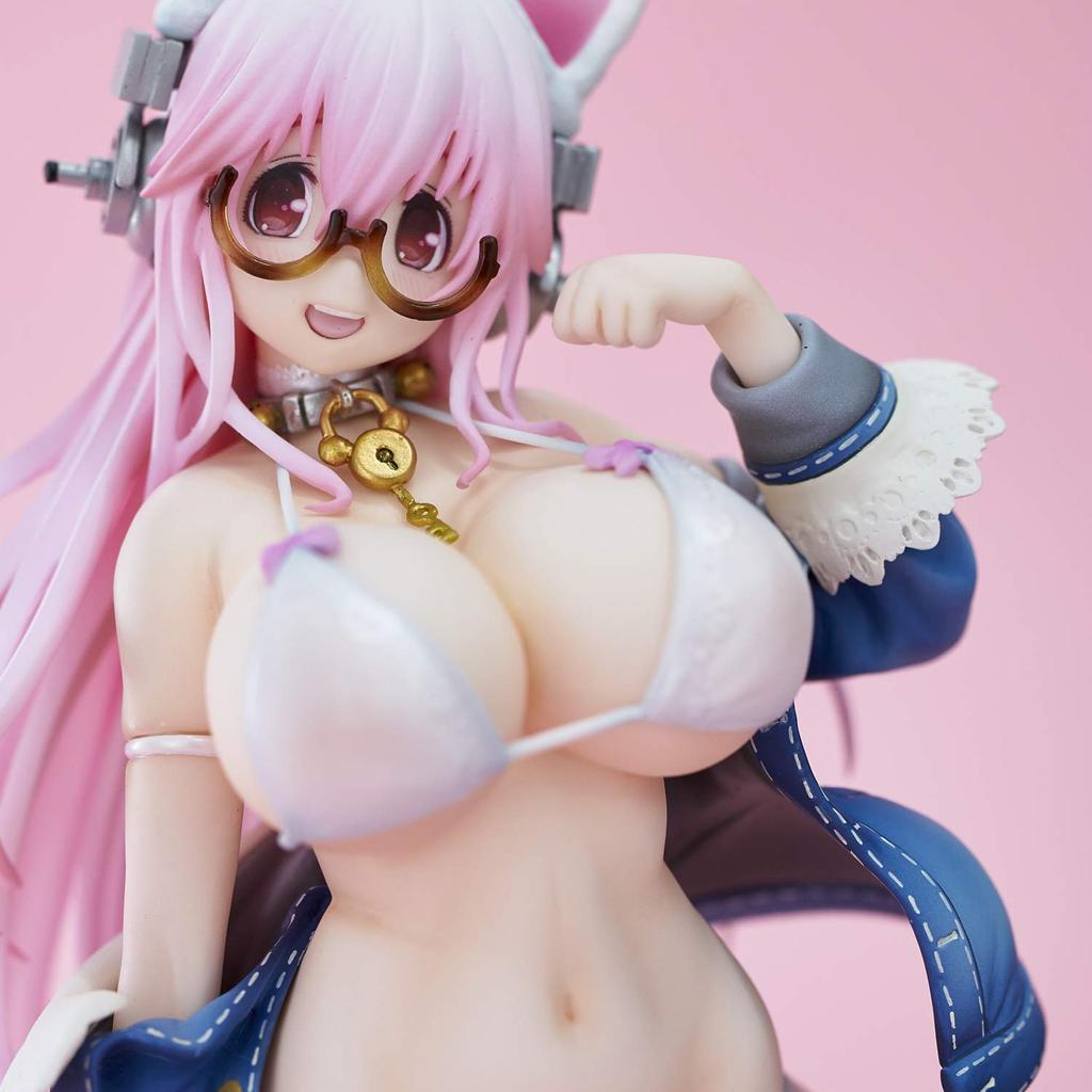 Super Sonico White kočka malovaná hotová figurka ver. PVC&ABS bez vodního kamene
