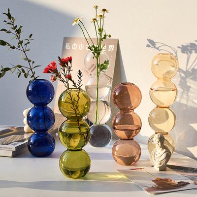 Vaso de Vidro Bolha Estético Vaso de Flores para Casa Decoração de Mesa Moderna Decoração de Varanda Decoração de Sala de Estar Terrário Design de Interior Presentes