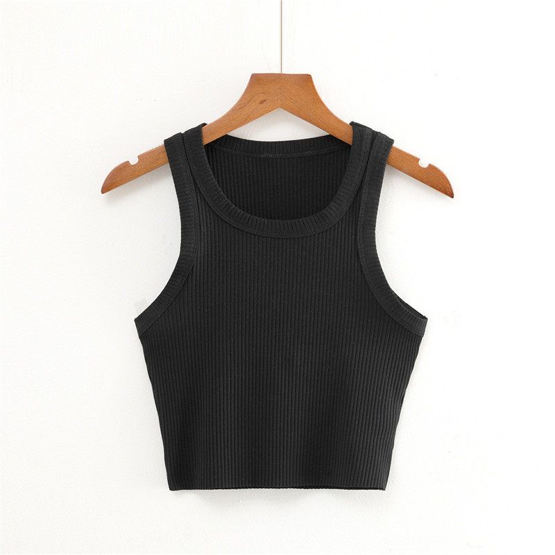 INS Fashion Short Sexy Sleeveless Sports Vest Women's High Waist Crop Top Outwear Tight Yoga Running Workout Clothes