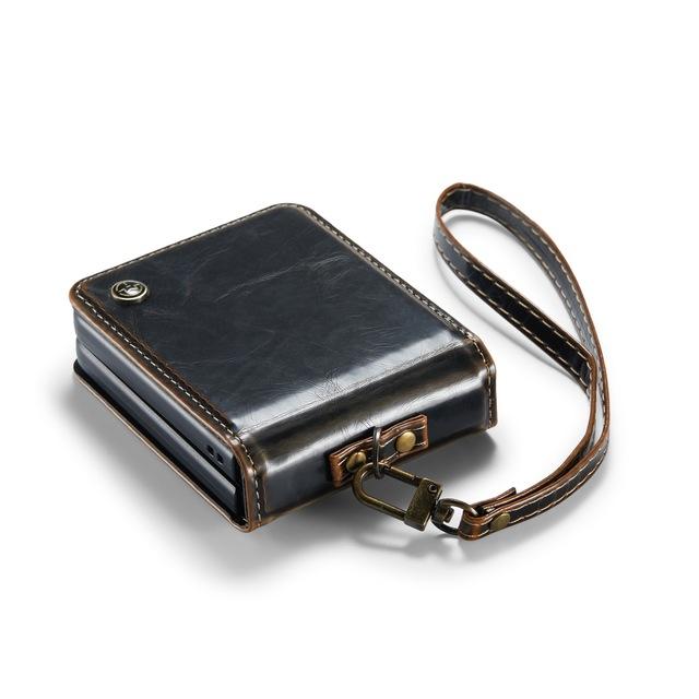 

Роскошный защитный деловой чехол с защитой от царапин для Samsung Galaxy Z Flip4 5g Flip4 Zflip4, аксессуары для мобильных телефонов, чехлы for Samsung Z Flip 4 коричневый