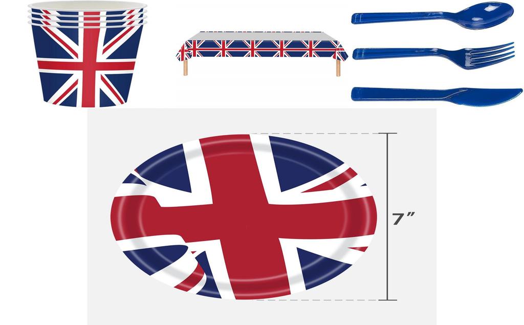 Add A Touch Of Elegance To Your Next Event With The British Flag Party Supplies Set Easy And Quick Cleanup Guaranteed!