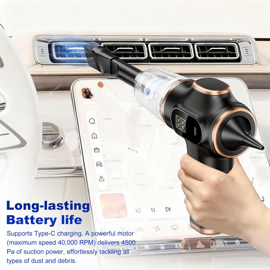 4500Pa High Power Cordless Cleaners LCD Display Handheld Vacuums Cleaner Household Cleaning Machine for Auto Home Office Sofa