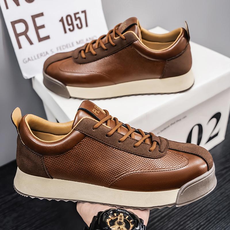 Fashion Men's Shoes 2025 Spring New Trend Fashionable Versatile Sports Casual Niche Design Sense Low Top Board Shoes Trend