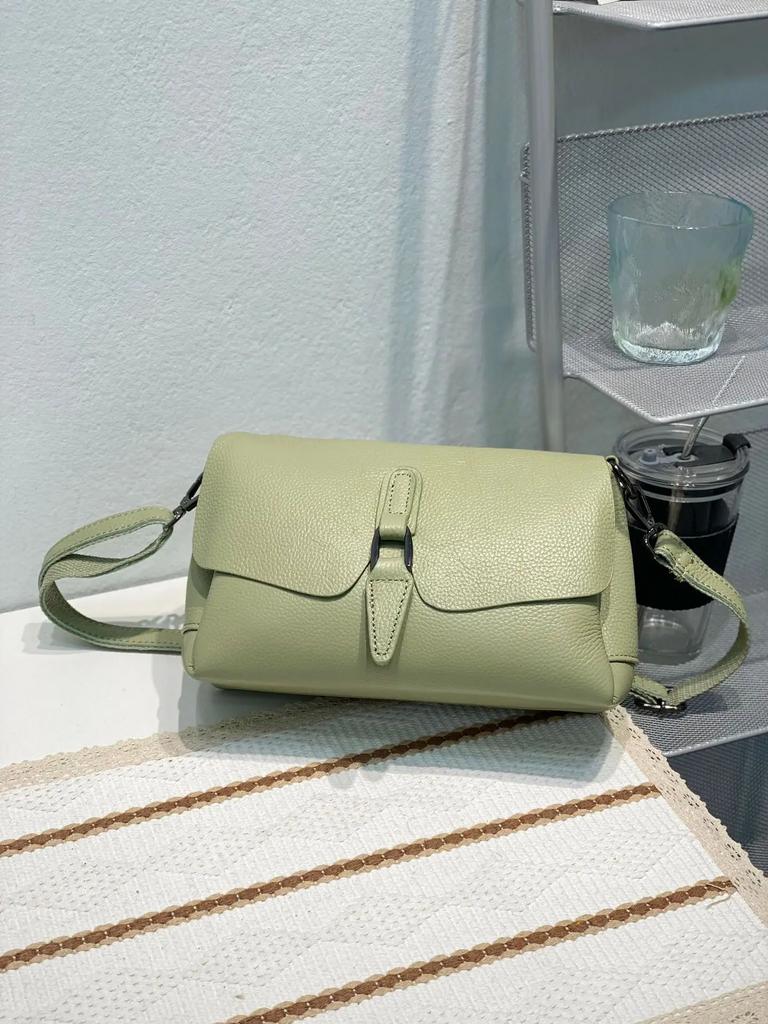 High Quality Cow Leather Women's Shoulder Bag Crossbody Lady Casual Handbag Underarm Pouch Multiple Compartments Messenger Bag