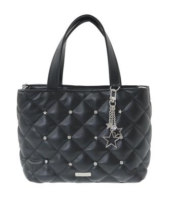 Tote Bag with Star 08000645200 Women's 2-Way Charm, Black,