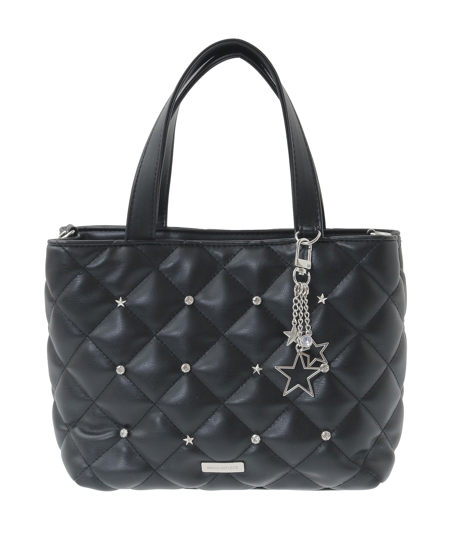 

Maison de Fleur Tote Bag with Star 08000645200 Women s 2-Way Charm, Black, чёрный