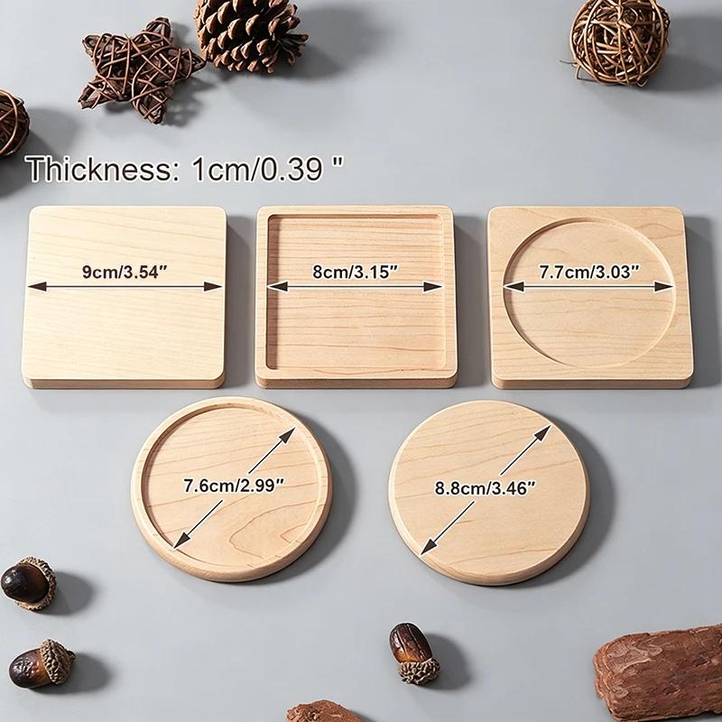 Wooden Coasters for Drinks Bottom for Drinking Cup Tea Coasters for Coffee Bottom for Pussy Cup Coaster Wood SBD001