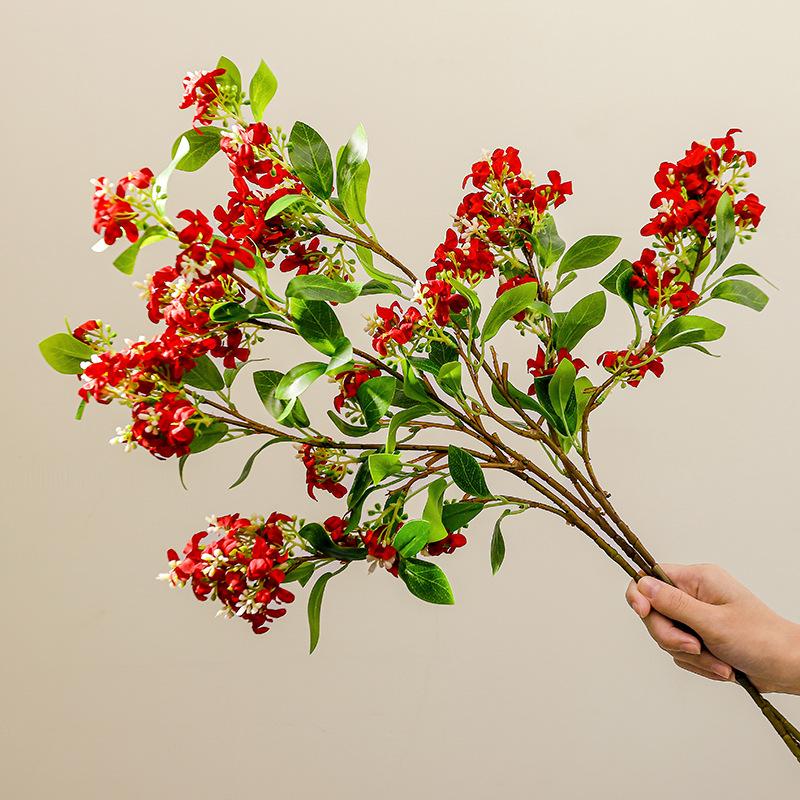 Tausendmeilen Fliederblüten, Künstliche Blumen, Wohnzimmersträuße, Heim-Blumenarrangements, Dekorationen und Ornamente für den Esstisch