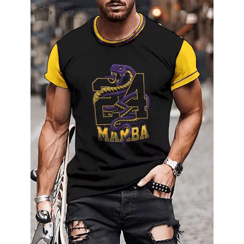 Sommar 3D-tryck Kläder Herr Grafiska T-shirts Herr Sommarkläder Oversized T-shirt Man Kortärmad T-shirt 23 Randig Design Jersey Toppar