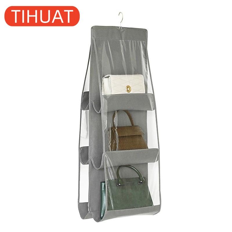 6 Pockets Hanging Bag Wardrobe Organizer Storage Bag Door Wall All Shoe Bag with Hanger