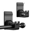No Drill Shower Curtain Rod Brackets ABS Wall Support with Flat Base and Serrated Grip for Bathroom Bedroom Kitchen Daily Use