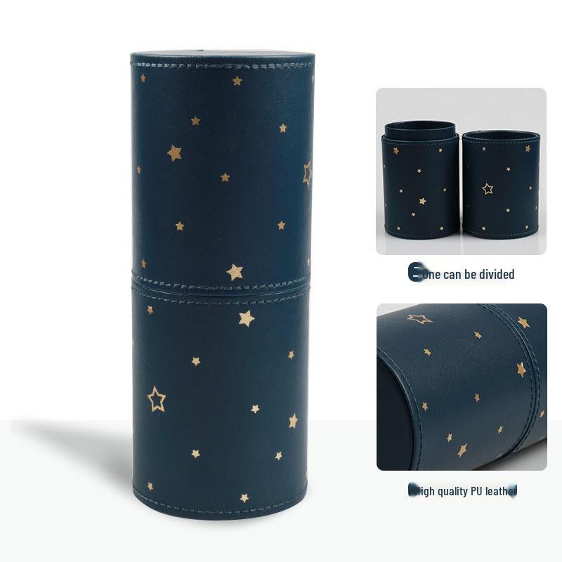 14-Piece Makeup Brush Storage Bucket Set - Round Box