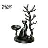 Decorative Trinket Tray Cute Cat Tree Branch Jewelry Organizer, 3D Printed Earring Bracelet Hair Bedroom Dresser Decor Tie Storage Holder, Display