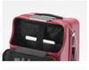 20" Leather Carry-On Business Suitcase with Front Opening & Combo Lock for Men & Women