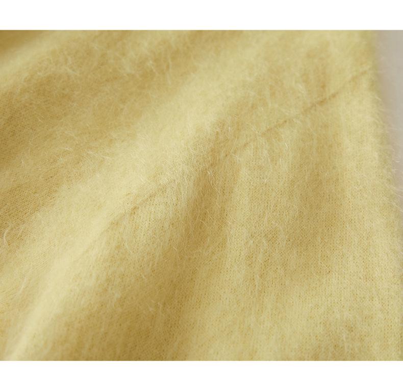 Autumn/Winter Women's Cashmere Silk Blend Velvet Base Layer Sweater