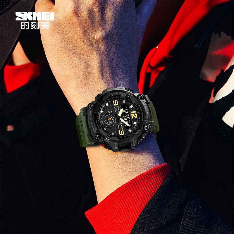 Moment American Student Sports Men's Watch European and American Style Watch Camouflage Waterproof Electronic Watch Multifunctional Electronic Watch