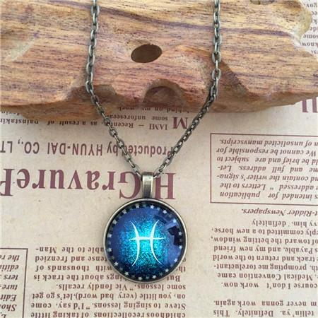

Ebay Fashion Vintage Copper Time Gemstone Twelve Constellation Necklace Sweater Chain
