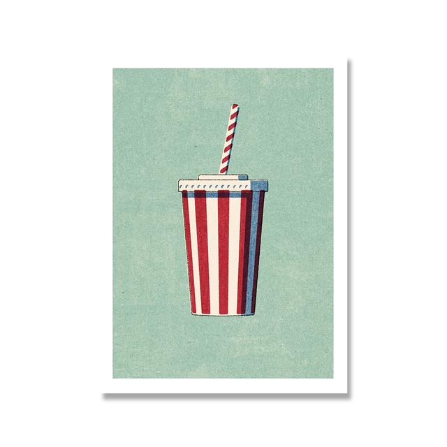 Nordic Paintings Kitchen Wall Decor Fast Food Printings Burger Ice Cream Restraunt Decoration Poster Painting No Frame