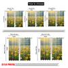 2pcs 2D Flat Printing Window Curtains FAITH HAPPEN Matthew Flowers 100% Polyester Fabric Without Electricity Festive Wall Decor
