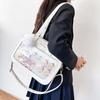 Japanese Kawaii Shoulder Bag for Women PU Leather Itabag Transparent Bag JK Tote Bag Handbags Preppy Ita Purses and Handbags