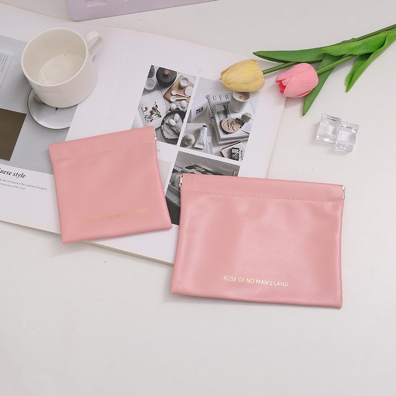 Portable Lipstick & Cosmetic Bag with Automatic Closure - Compact Earphone, Data Cable & Coin Pouch