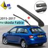 Rear Windscreen Wiper Blade Wiper Arm Kit For  Skoda Fabia 2015--2017 Windscreen Windshield Wipers Brushes Cleaning Accessories