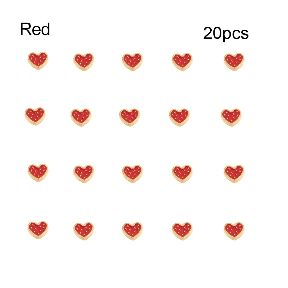 20Pcs 5mm Heart Style Mini Button Buckle DIY Doll Clothes Metal Printed Buckle Pattern Decoration Buckles for 1/6 Doll Clothing