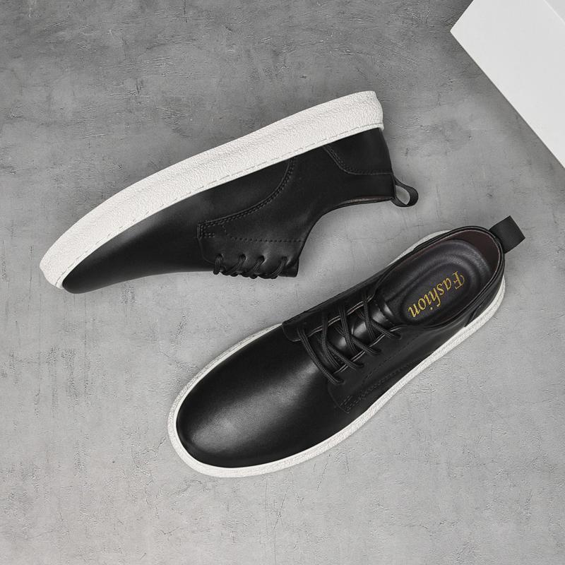 Luxury Brand Trend New Men's Oxford Shoes Leather Increased Height British Shoes Comfortable Men's Sports Leisure Shoes