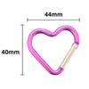 1PC Heart-shaped Aluminum Carabiner Keychain Clip Outdoor Tools Water Bottle Keyring Hook Hanging Buckle Travel Kit Accessories