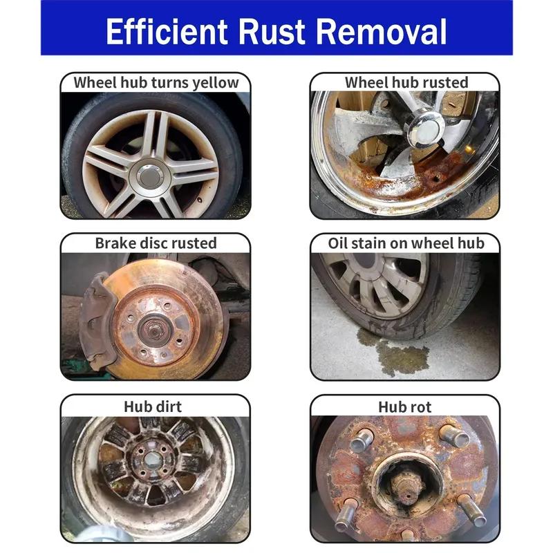 Multifunctional car rust remover used for removing rust providing surface protection on car brake pads iron metal surface 1/3PCS