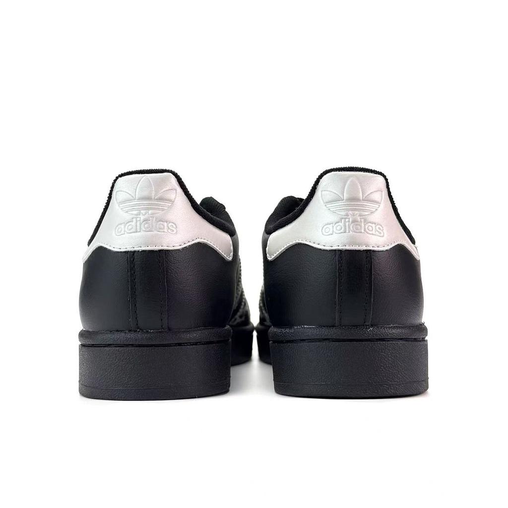 Adidas Originals SUPERSTAR Oreo, Spot, Outdoor Travel, Cute Comfortable, Leopard Print Shell Head, Zebra Low top JI0079(Team801-)
