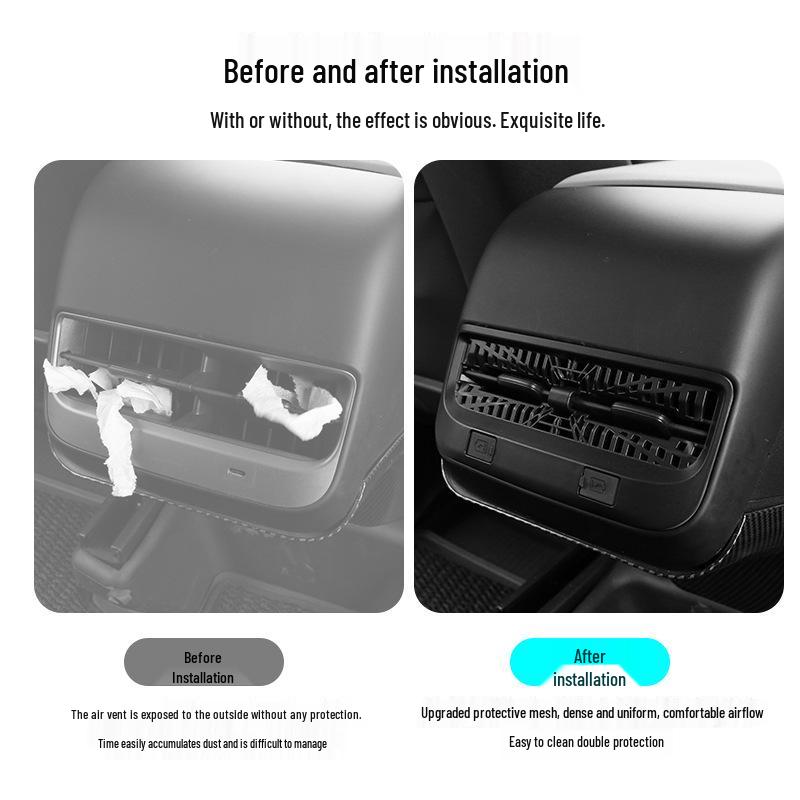 Tesla 3/Y Rear Vent Dustproof & USB P Version Silicone Protective Cover