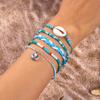 European American Fashion Bohemian Layered Beaded Bracelets Elastic Ethnic Bracelets for Women Female Bangle Bracelet
