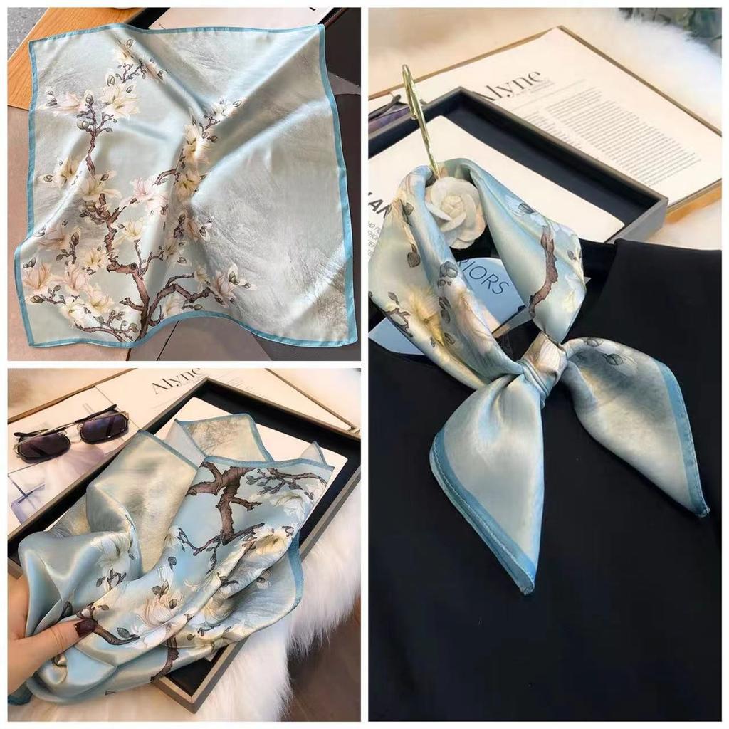 Eleganti Foulard di Seta da Donna Con Centinaia di Camicie, Assistenti di Volo, Decorazione Professionale, Protezione del Collo, Foulard, 70 Foulard Quadrati Piccoli.