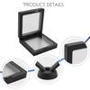 BHBL Coin Display Box - Set of 10 3D Floating Frame Display Holder with Stands for , AA Medallions, Jewelry, Black, 2.75 X 2.75