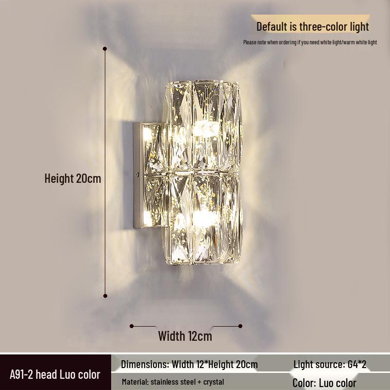 Elegant Crystal Wall Lamp: Minimalist Design for Bedrooms, Living Rooms, Stairs, and Hallways