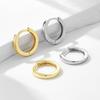 925 Sterling Silber 14K Gold Plated Serie Minimalismus Geometrischer Schmuck Einfache Huggies Mini 5mm 6mm 7mm 8mm Creolen