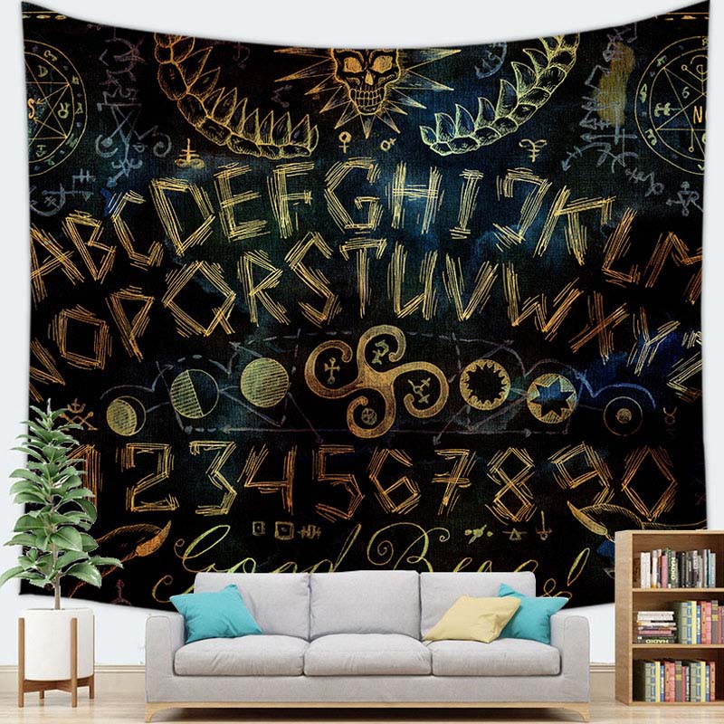 Home Decor Halloween Wall Tapestry Halloween Party Devil Pumpkin Skull Black Cat Decoration Tapestry Backdrop Cloth